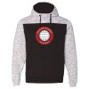 Men's Mélange Fleece Colorblocked Hooded Sweatshirt Thumbnail